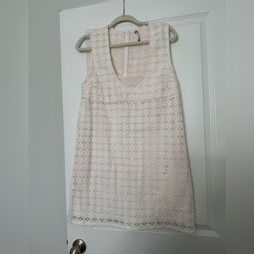Ciao Lucia Cream Lace Mini Dress For Bridal, Graduation, or Euro Summer - Picture 2 of 5